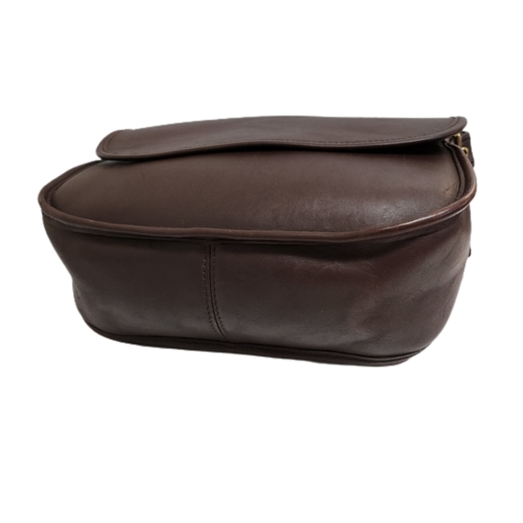 VINTAGE COACH D2J-9951 BROWN LEATHER NYC SADDLE BAG - Picture 7 of 12